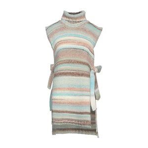 Beatrice B | Turtleneck Stripe Wool Blend Sweater Vest NWOT